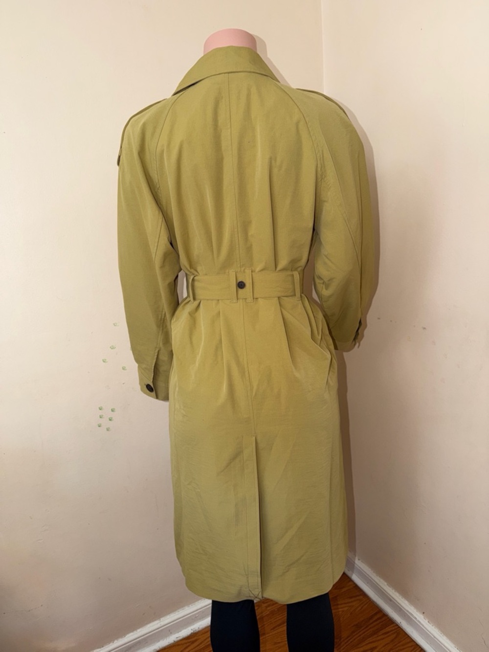 a new day Olive Green Double-Breasted Trench Coat - Picture 6 of 7